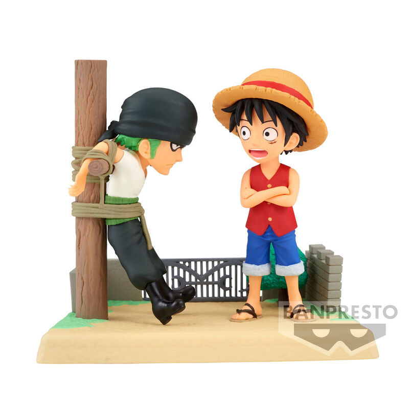Figura Monkey D Luffy & Roronoa Zoro Log Stories One Piece 7cm BANPRESTO