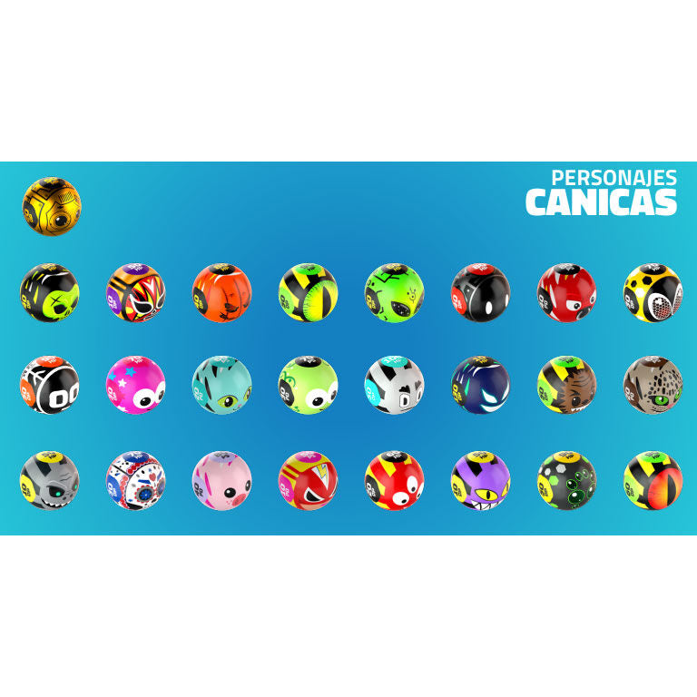 Set 6 Canicas + Skin Freak Marbles WORLD ALIVE