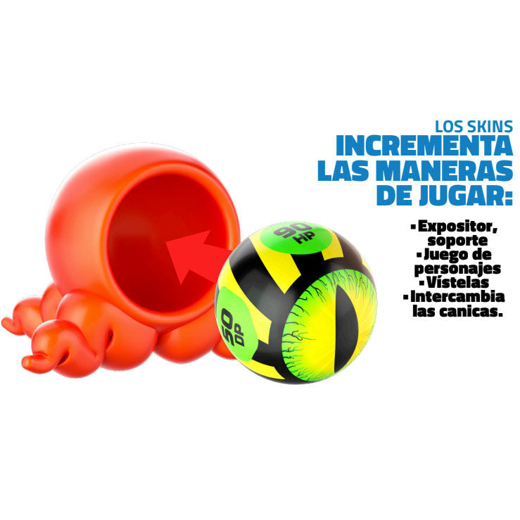 Set 6 Canicas + Skin Freak Marbles WORLD ALIVE
