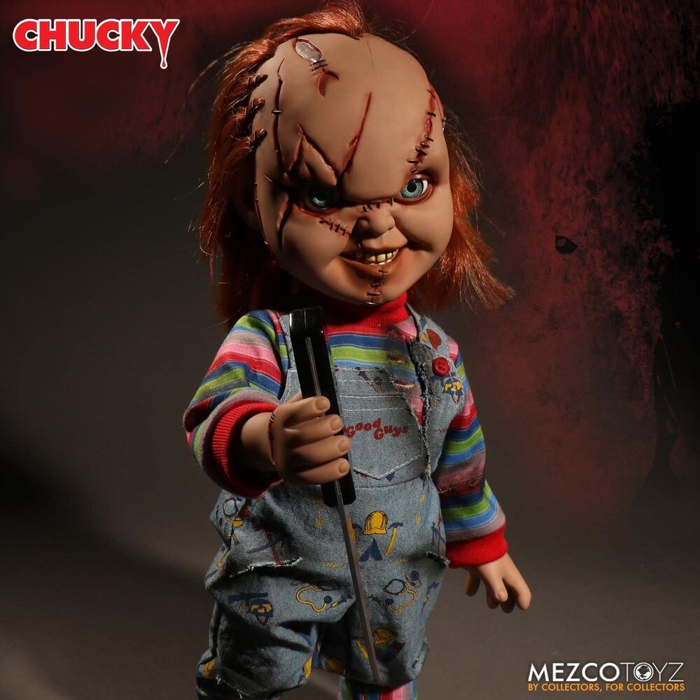 Figura Chucky El Muñeco Diabolico parlante 38cm MEZCO TOYZ