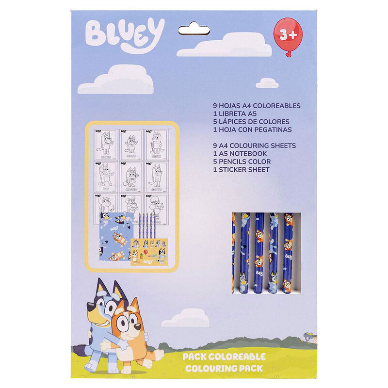Set papeleria coloreable Bluey CERDÁ