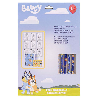 Set papeleria coloreable Bluey CERDÁ