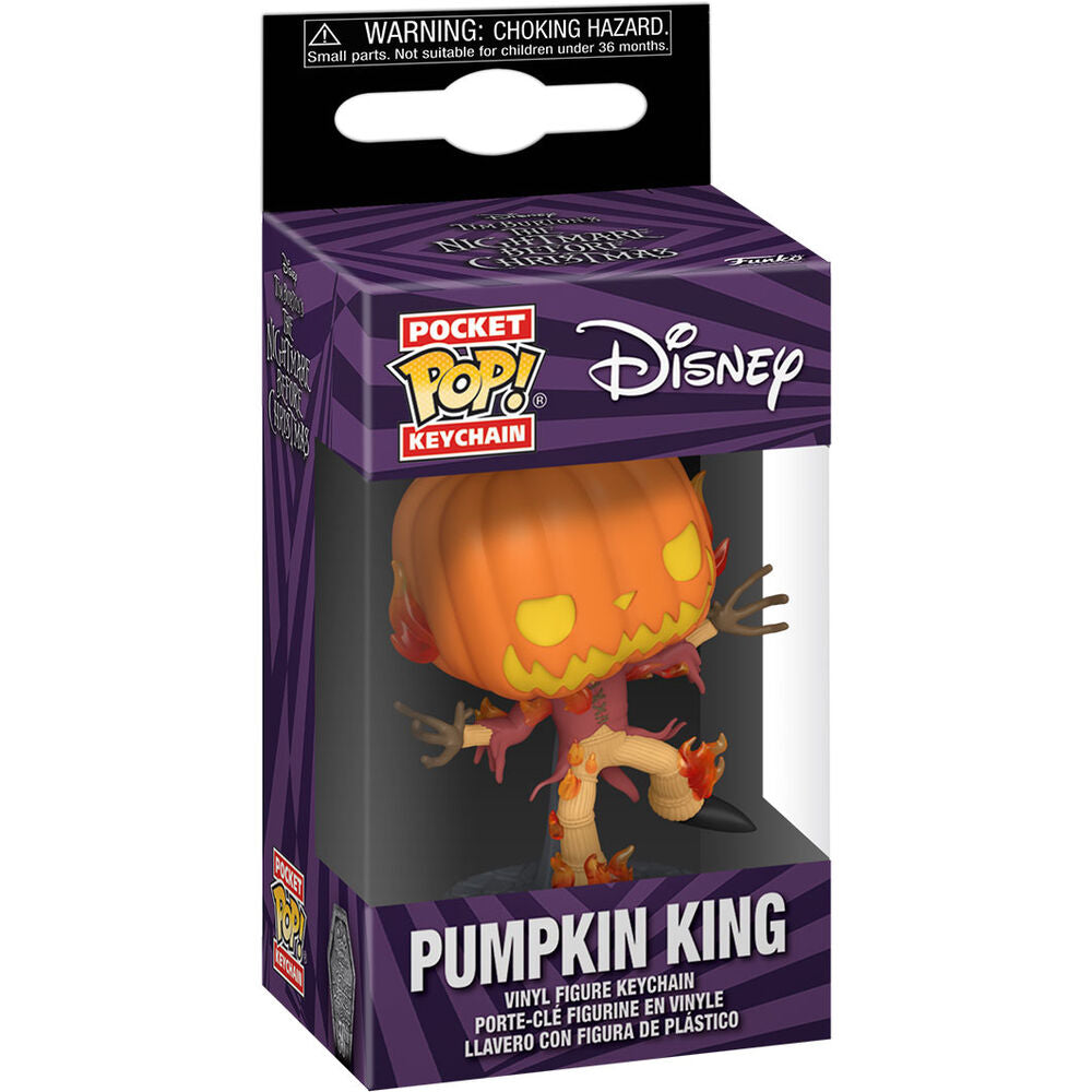 Llavero Pocket POP Disney Pesadilla Antes de Navidad 30th Anniversary Pumpkin King FUNKO