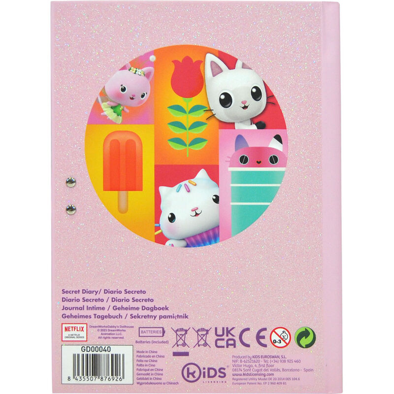 Diario secreto La Casa de Muñecas de Gabby sonido KIDS LICENSING