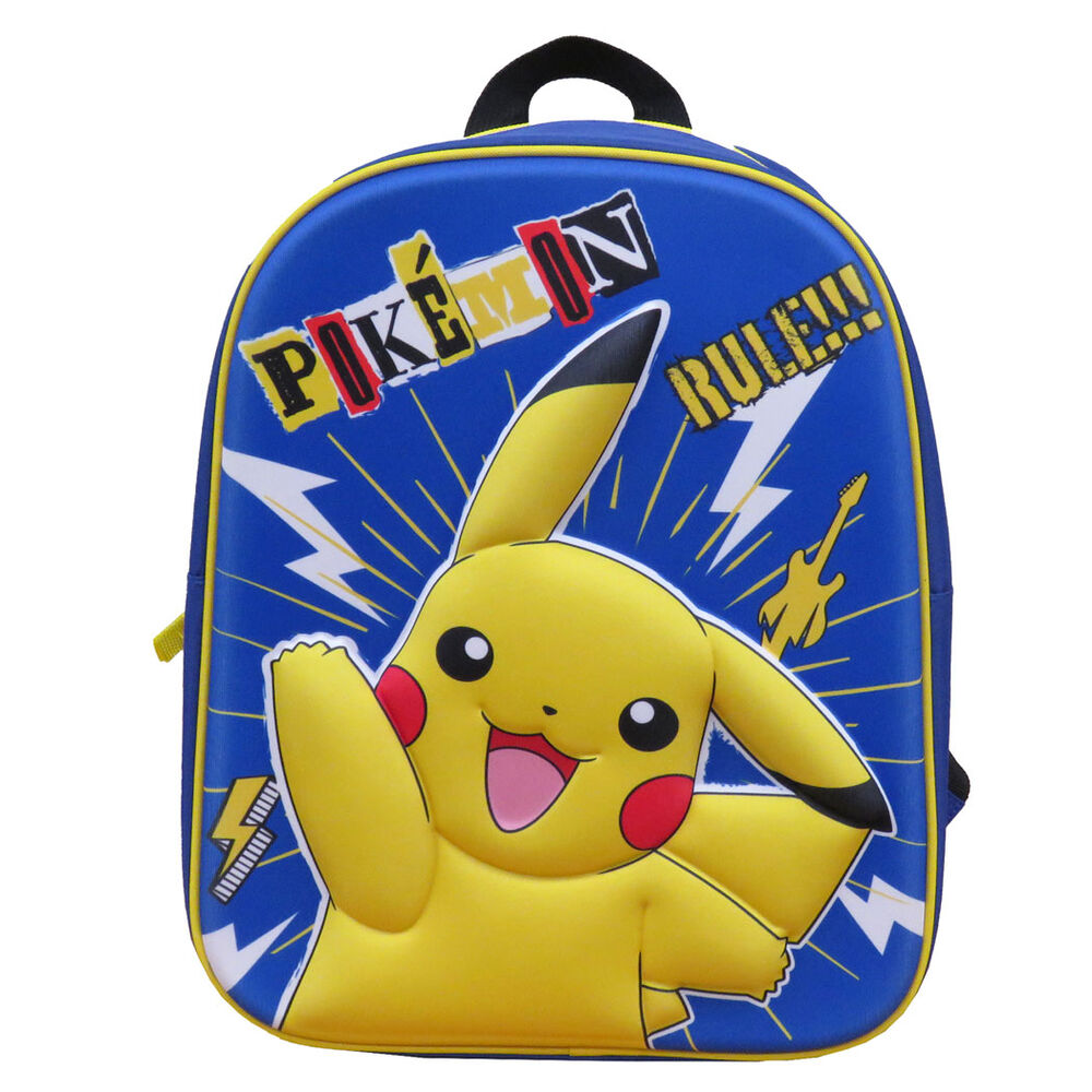 Mochila 3D Pikachu Pokemon 30cm CYP BRANDS