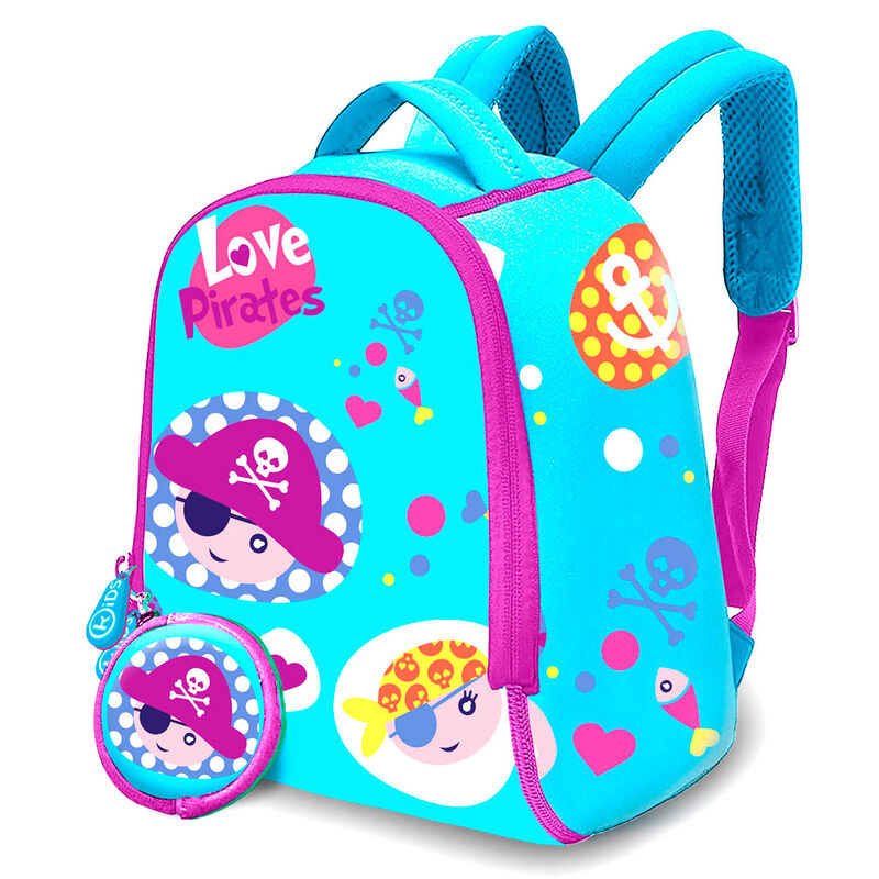 Mochila + monedero Love Pirates neopreno 25cm KIDS LICENSING