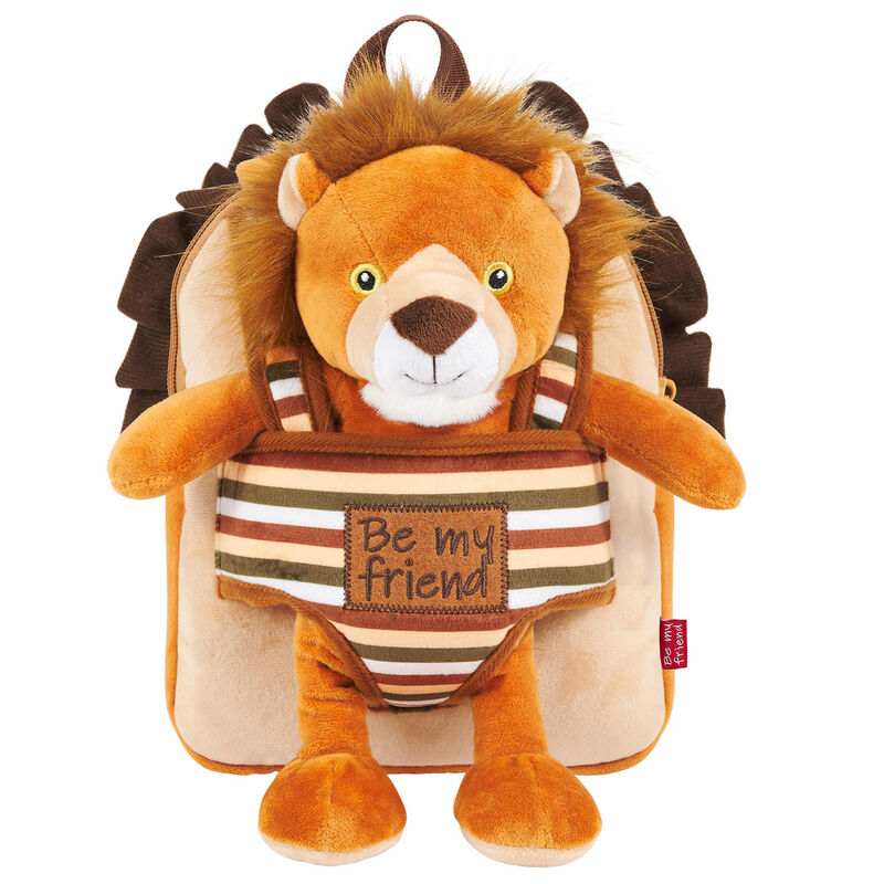 Mochila reversible + peluche Lenny Lion 25cm PERLETTI