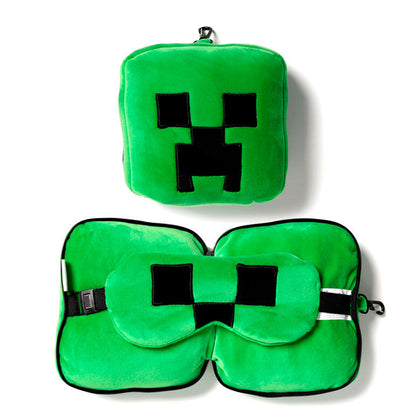 Almohada viaje antifaz Creeper Minecraft Relaxeazzz PUCKATOR