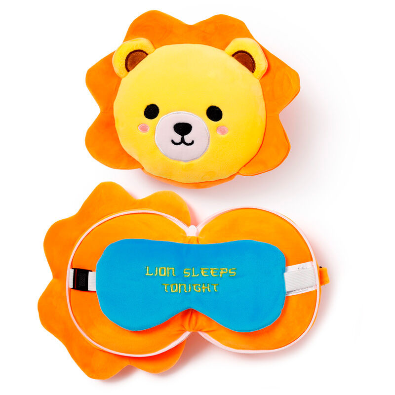 Almohada viaje antifaz Leon Adoramals Relaxeazzz PUCKATOR