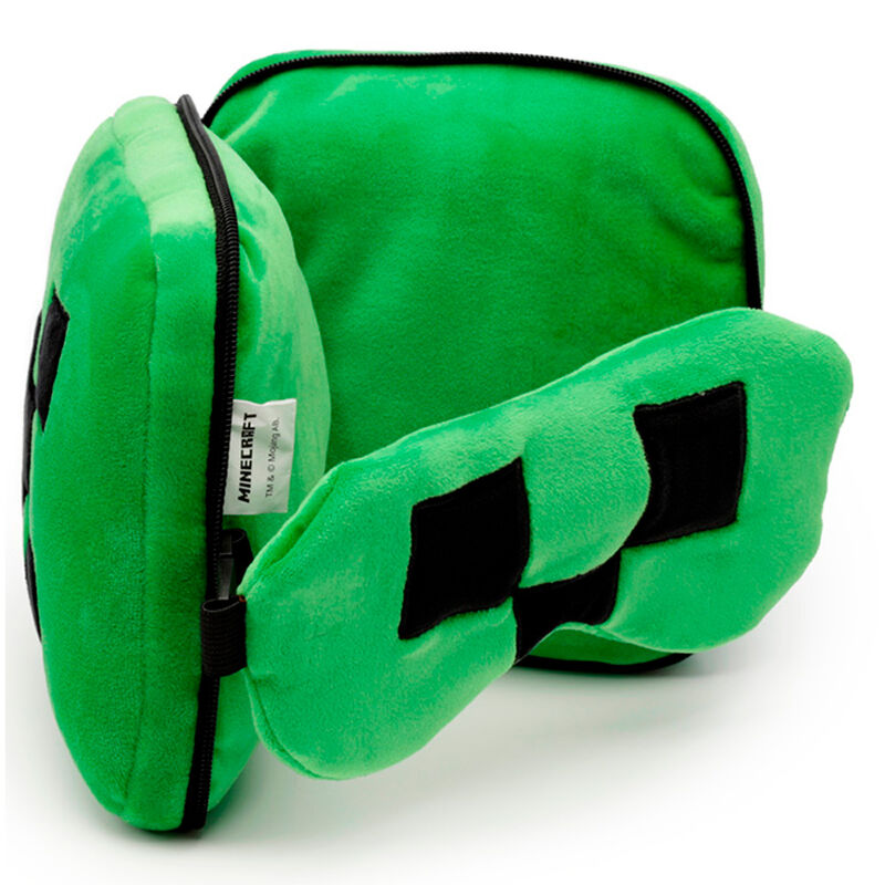 Almohada viaje antifaz Creeper Minecraft Relaxeazzz PUCKATOR