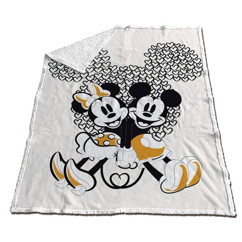 Manta coralina sherpa Mickey & Minnie Disney 130x170cm DISNEY