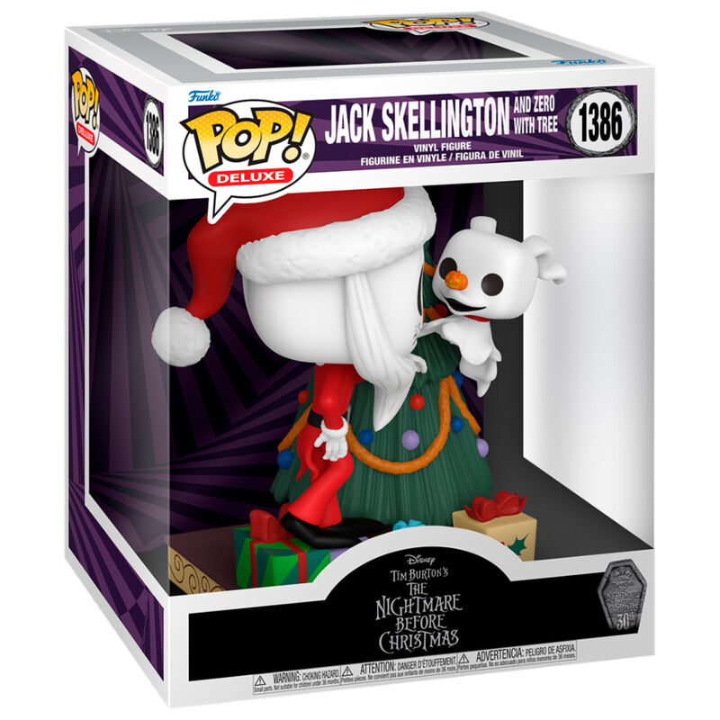 Figura POP Deluxe Disney Pesadilla Antes de Navidad 30th Anniversary Jack Skellington and Zero FUNKO