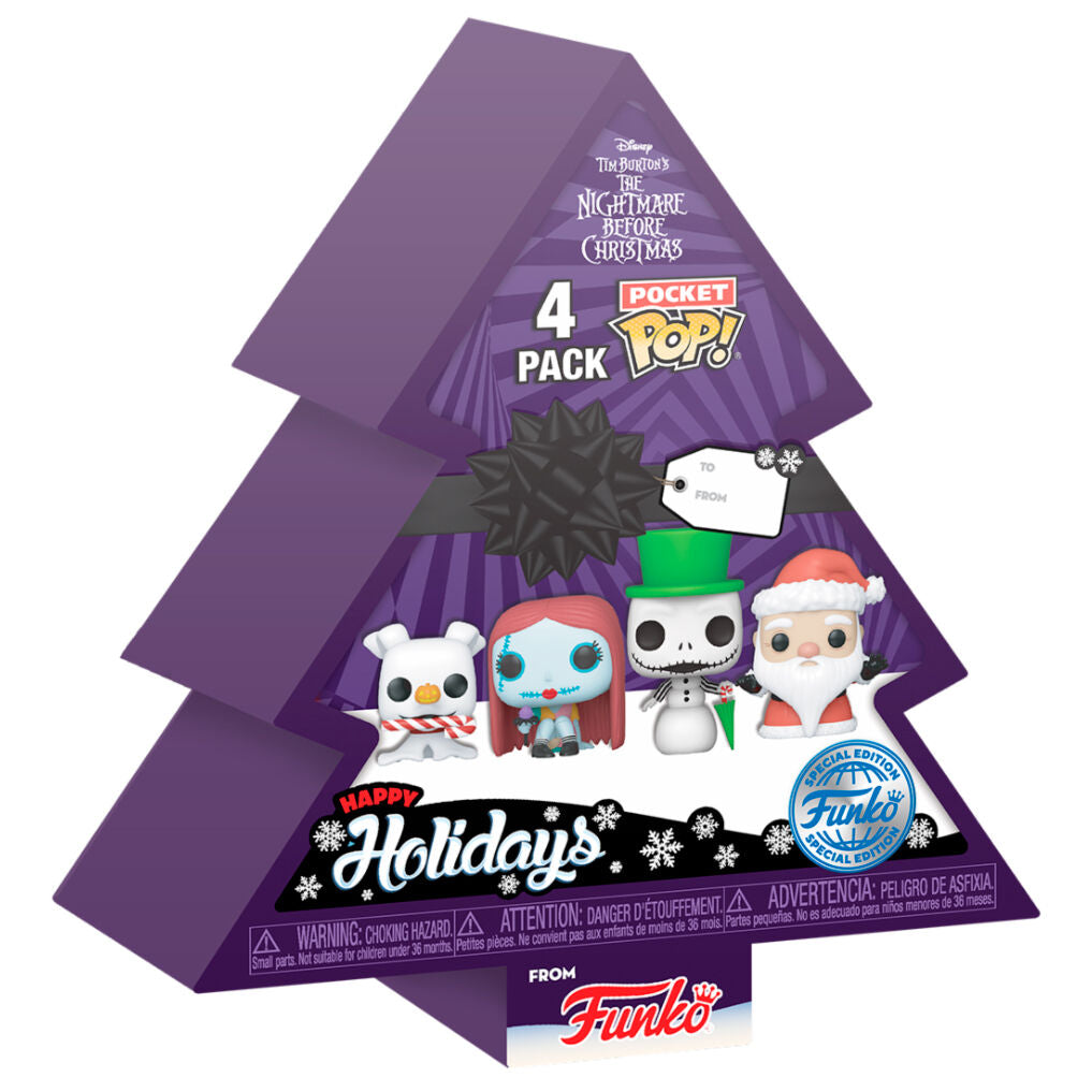 Arbol con 4 figuras Pocket POP Disney Pesadilla Antes de Navidad Holiday Exclusive FUNKO