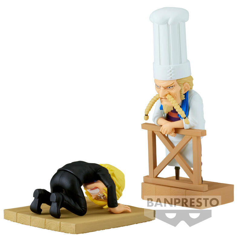 Figura world collectable Sanji & Zeff 2 WCF Log Series One Piece 8cm BANPRESTO