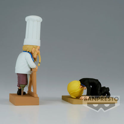 Figura world collectable Sanji & Zeff 2 WCF Log Series One Piece 8cm BANPRESTO