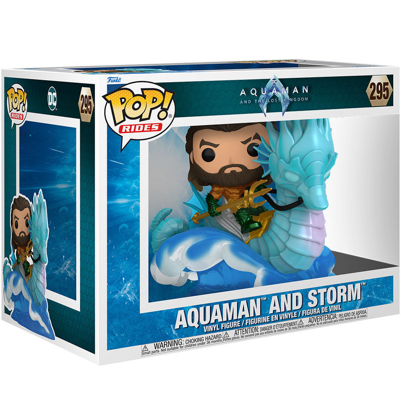 Figura POP Rides Deluxe DC Comics Aquaman y el Reino Perdido Aquaman on Storm FUNKO
