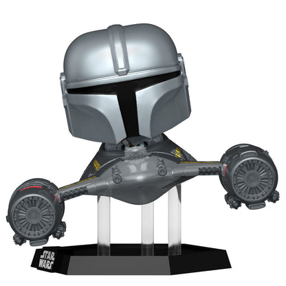 Figura POP Rides Deluxe Star Wars Mandalorian 9 the Mandalorian in N-1 Starfighter FUNKO