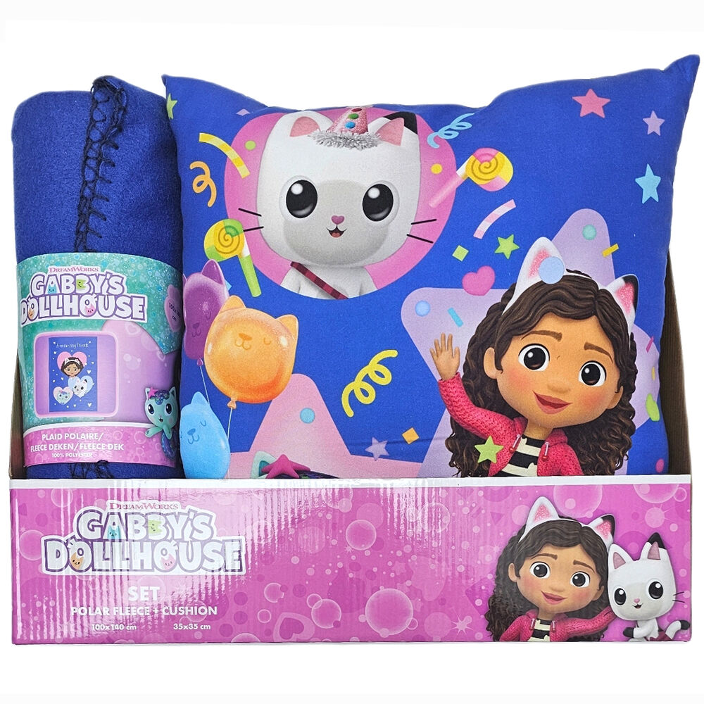 Set manta polar + cojin La Casa de Muñecas de Gabby DREAMWORKS ANIMATION