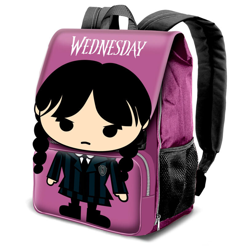 Mochila solapa Chibi Miercoles 45cm KARACTERMANIA