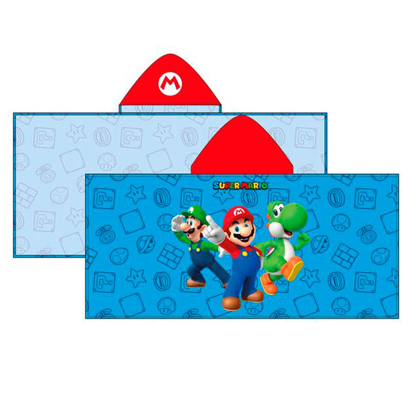 Poncho toalla Super Mario Bros microfibra NINTENDO