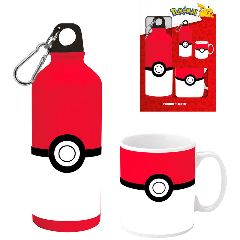 Set cantimplora aluminio + taza ceramica Pokemon KIDS LICENSING