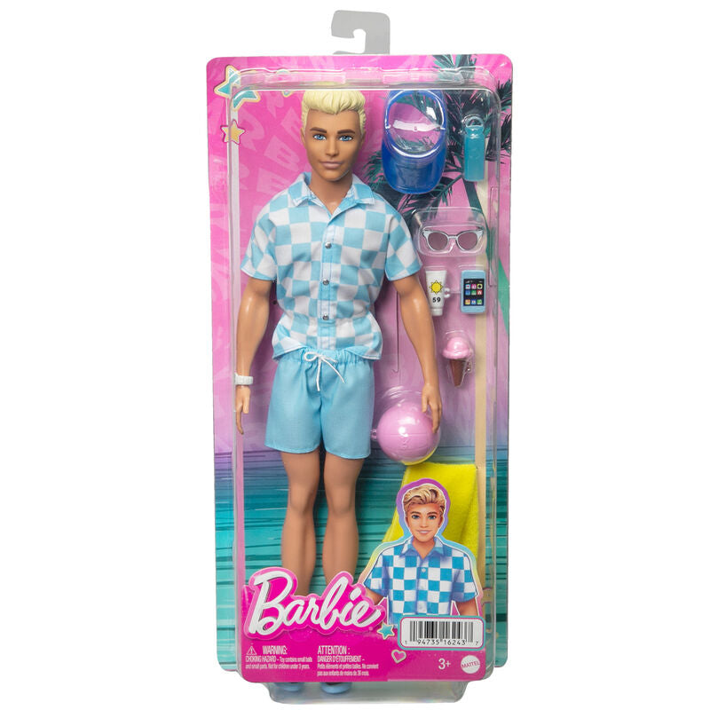 Muñeco Ken Dia en la Playa Barbie MATTEL