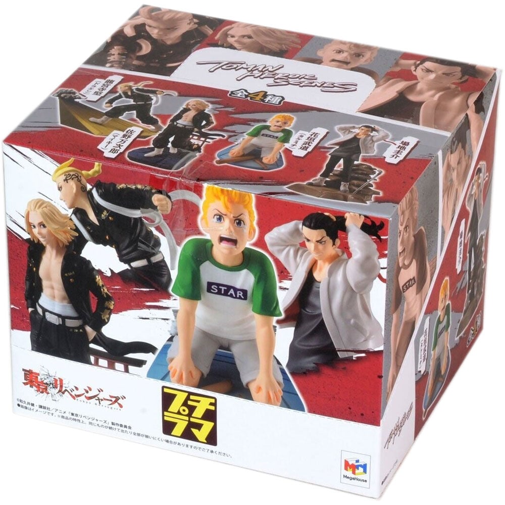 Expositor 4 figuras Petitrama Tokyo Revengers Series Toman Heroic Scenes 8cm MEGAHOUSE