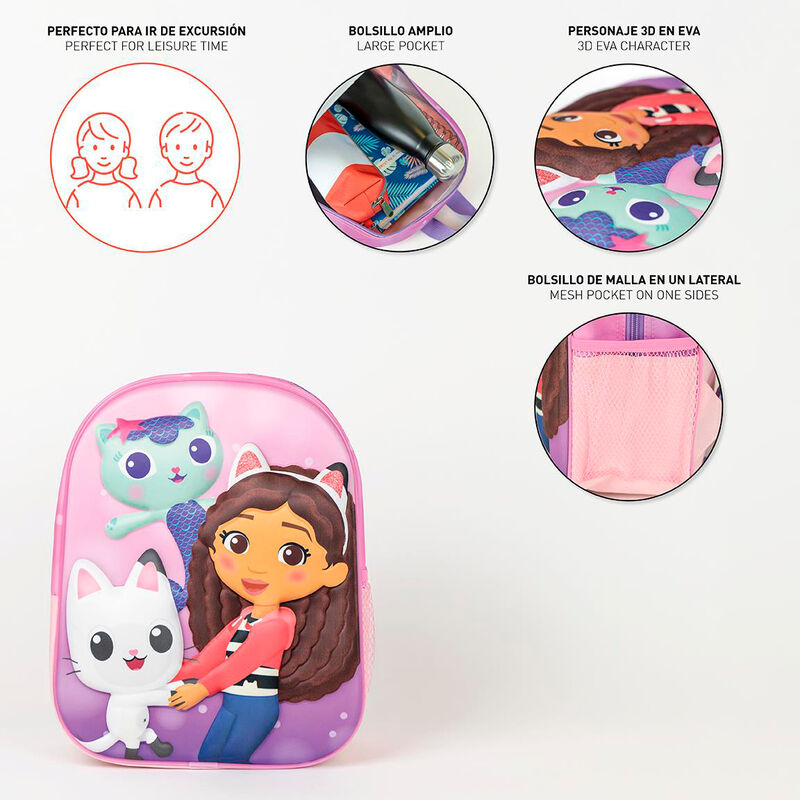 Mochila 3D La Casa de Muñecas de Gabby 31cm CERDÁ