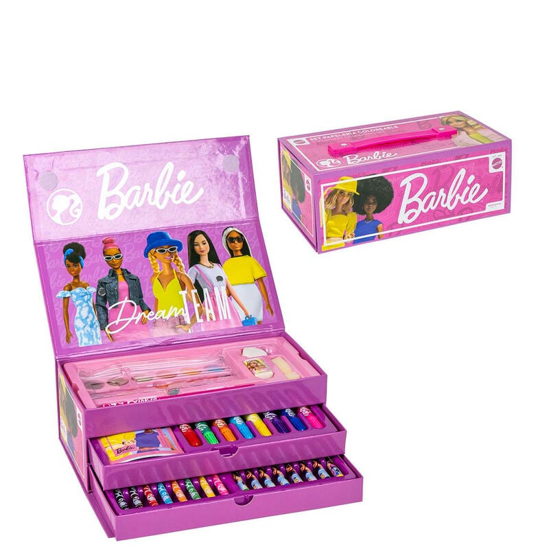 Maletin papeleria coloreable Barbie CERDÁ