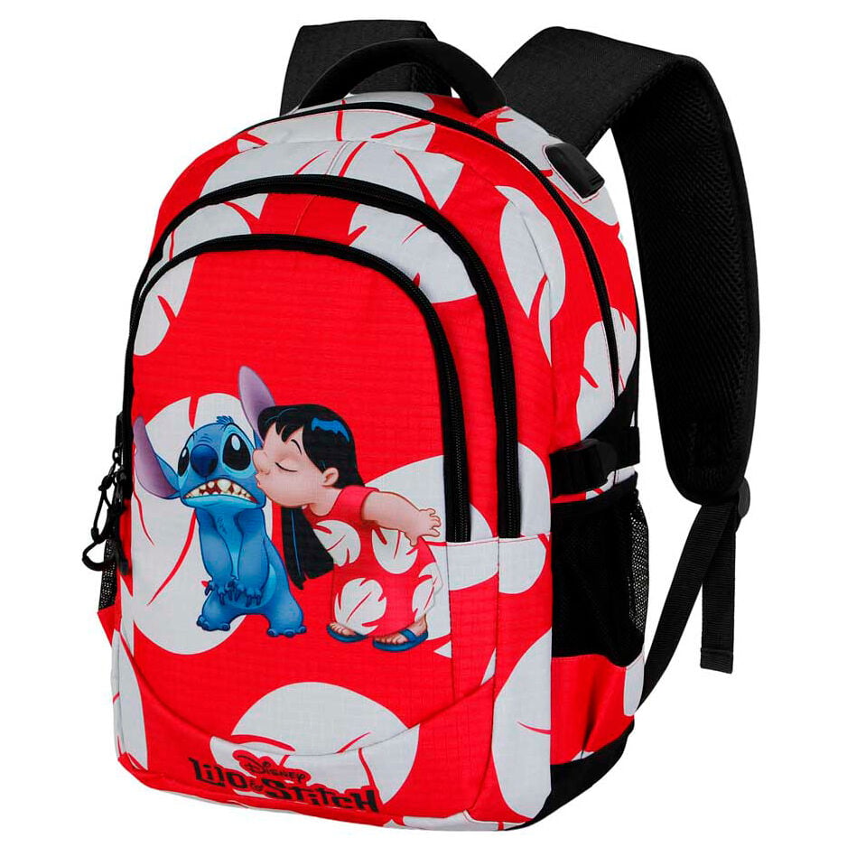 Mochila Kiss Stitch Disney 44cm adaptable KARACTERMANIA