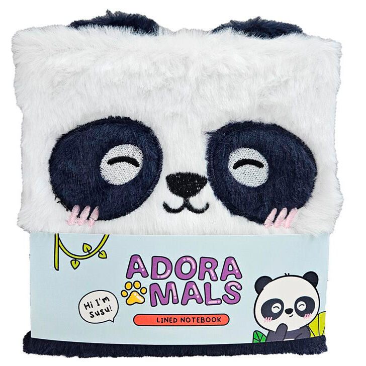 Cuaderno peluche A5 Oso Panda Adoramals PUCKATOR