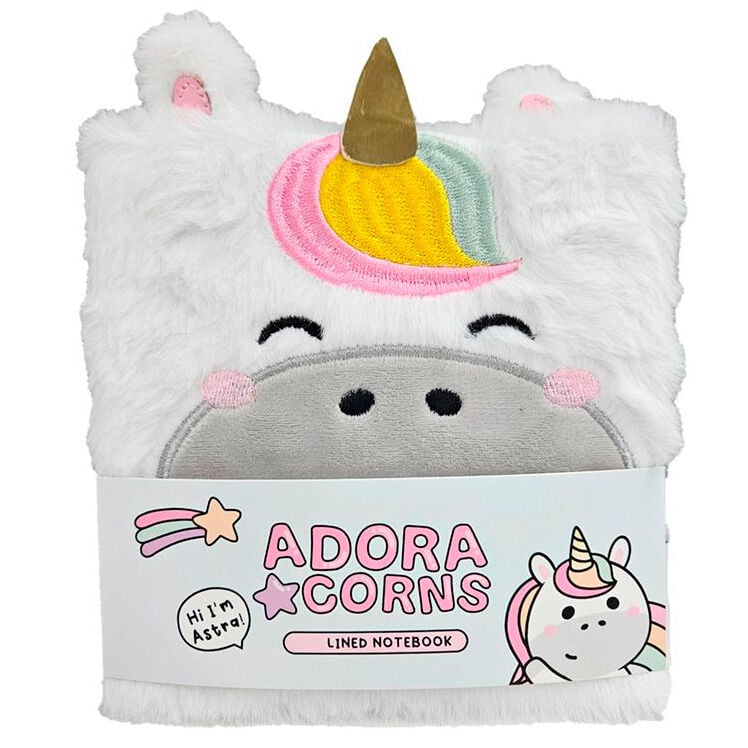 Cuaderno peluche A5 Unicornio Adoracorns PUCKATOR