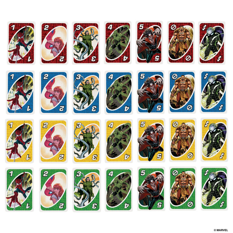 Juego cartas UNO Spiderman Marvel MATTEL