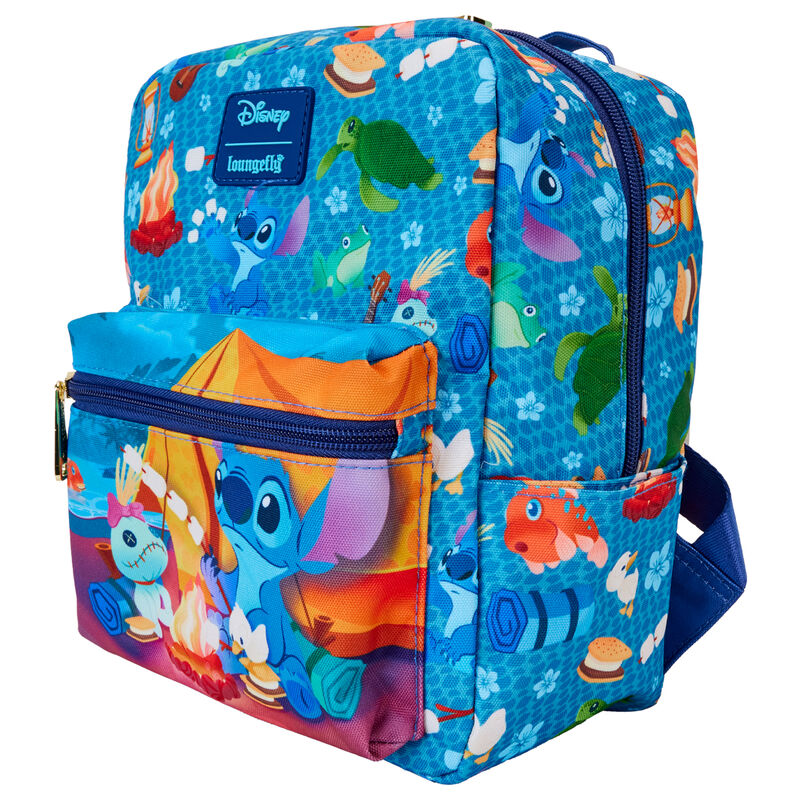 Mochila nylon Camping Cuties Stitch Disney Loungefly 24cm LOUNGEFLY
