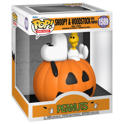 Figura POP Deluxe Peanuts Snoopy & Woodstock with Pumpkin FUNKO