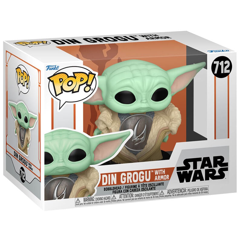 Figura POP Star Wars The Mandalorian Din Grogu with Armor FUNKO