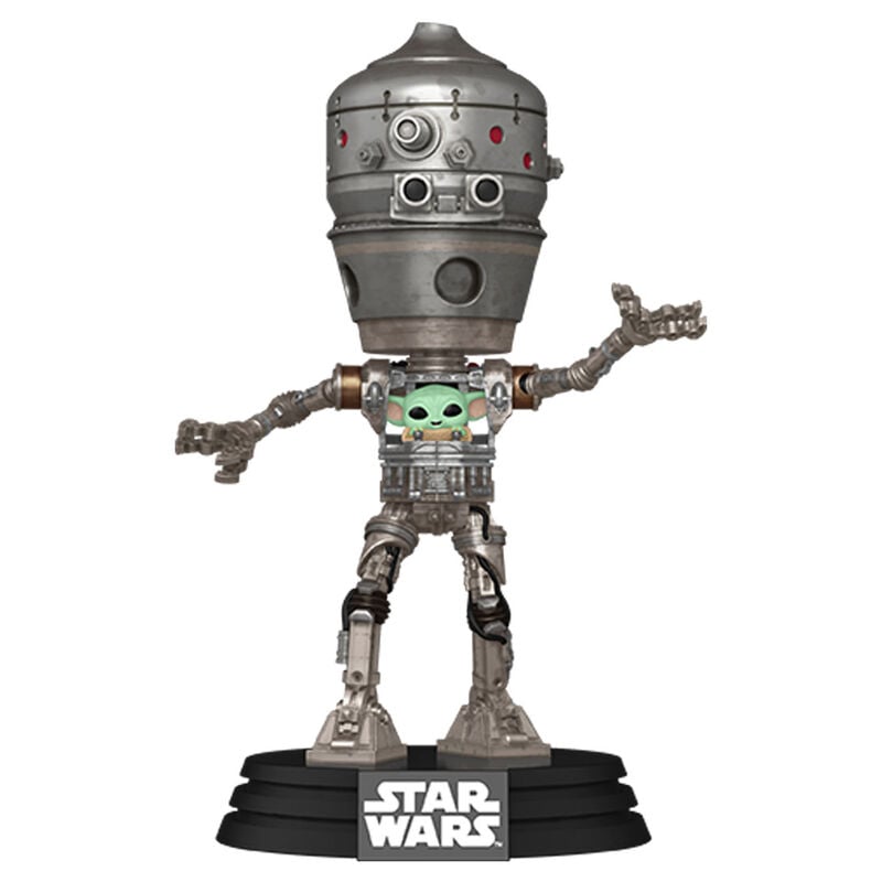 Figura POP Deluxe Star Wars The Mandalorian IG-12 with Grogu FUNKO