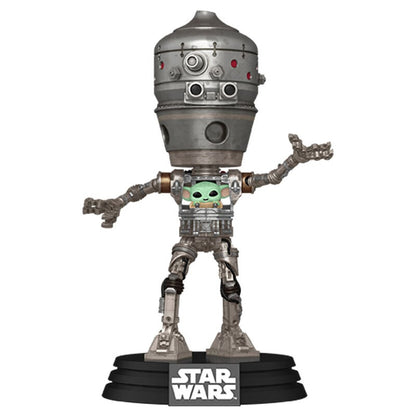 Figura POP Deluxe Star Wars The Mandalorian IG-12 with Grogu FUNKO
