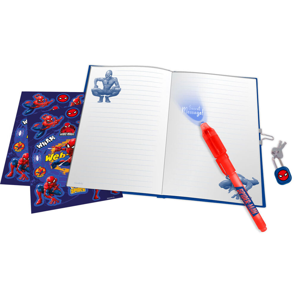 Diario con boligrafo magico Spiderman Marvel KIDS LICENSING
