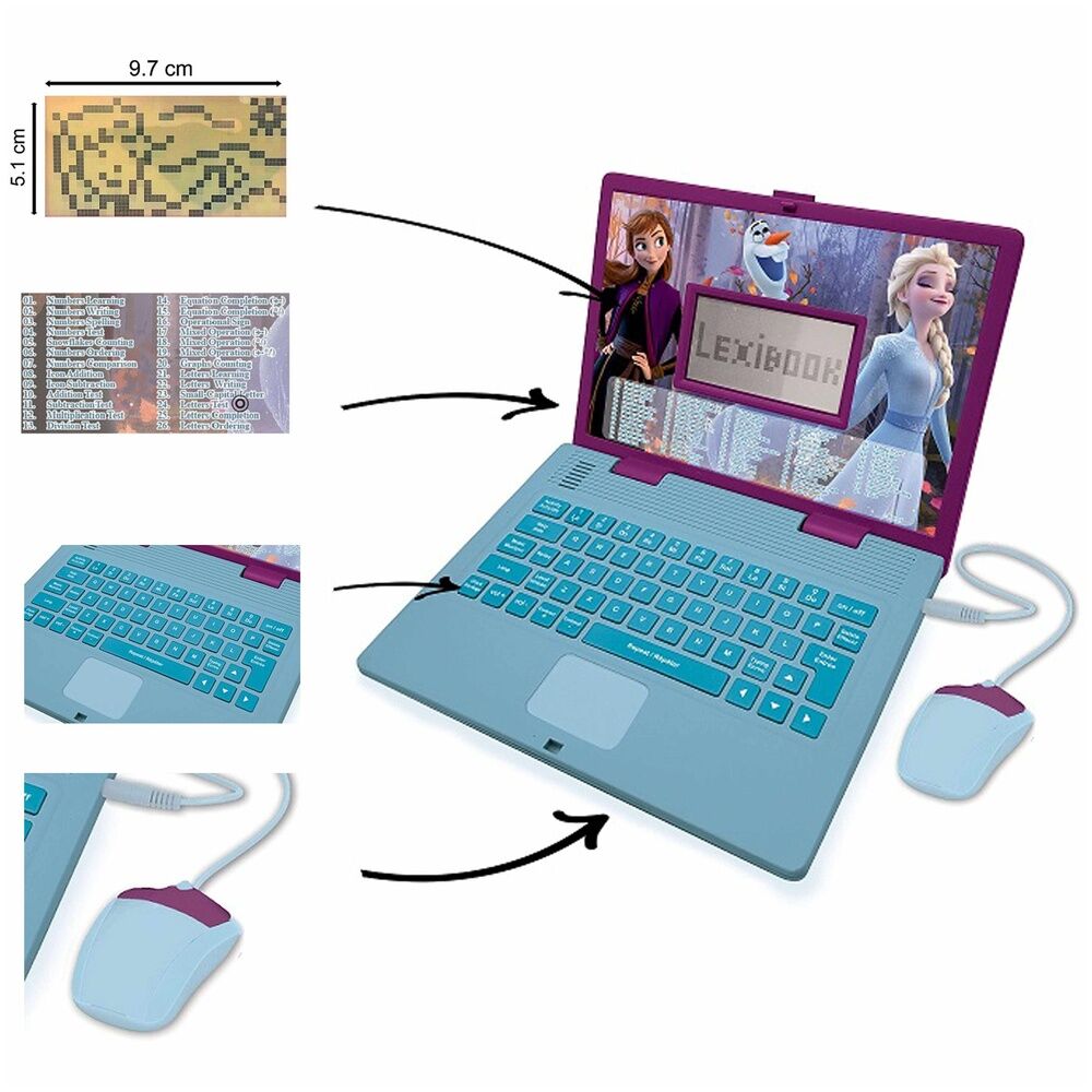 Ordenador portatil educativo Frozen Disney LEXIBOOK