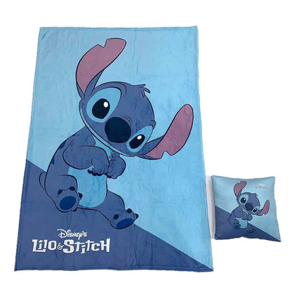 Set manta polar + cojin Stitch Disney DISNEY