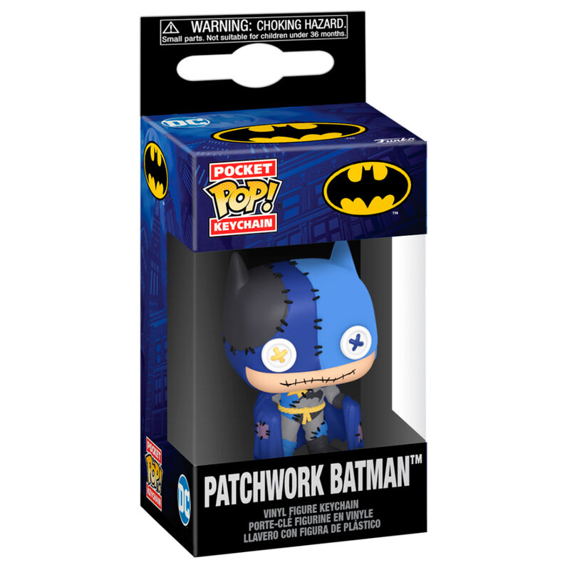 Llavero Pocket POP DC Comics Patchwork Batman FUNKO