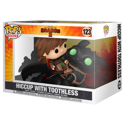 Figura POP Rides Deluxe Como Entrenar a tu Dragon 2 Hiccup with Toothless FUNKO