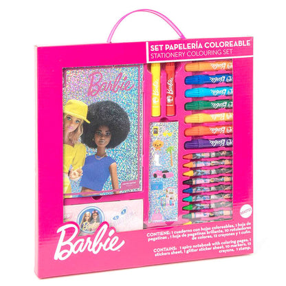 Set papeleria coloreable Barbie CERDÁ