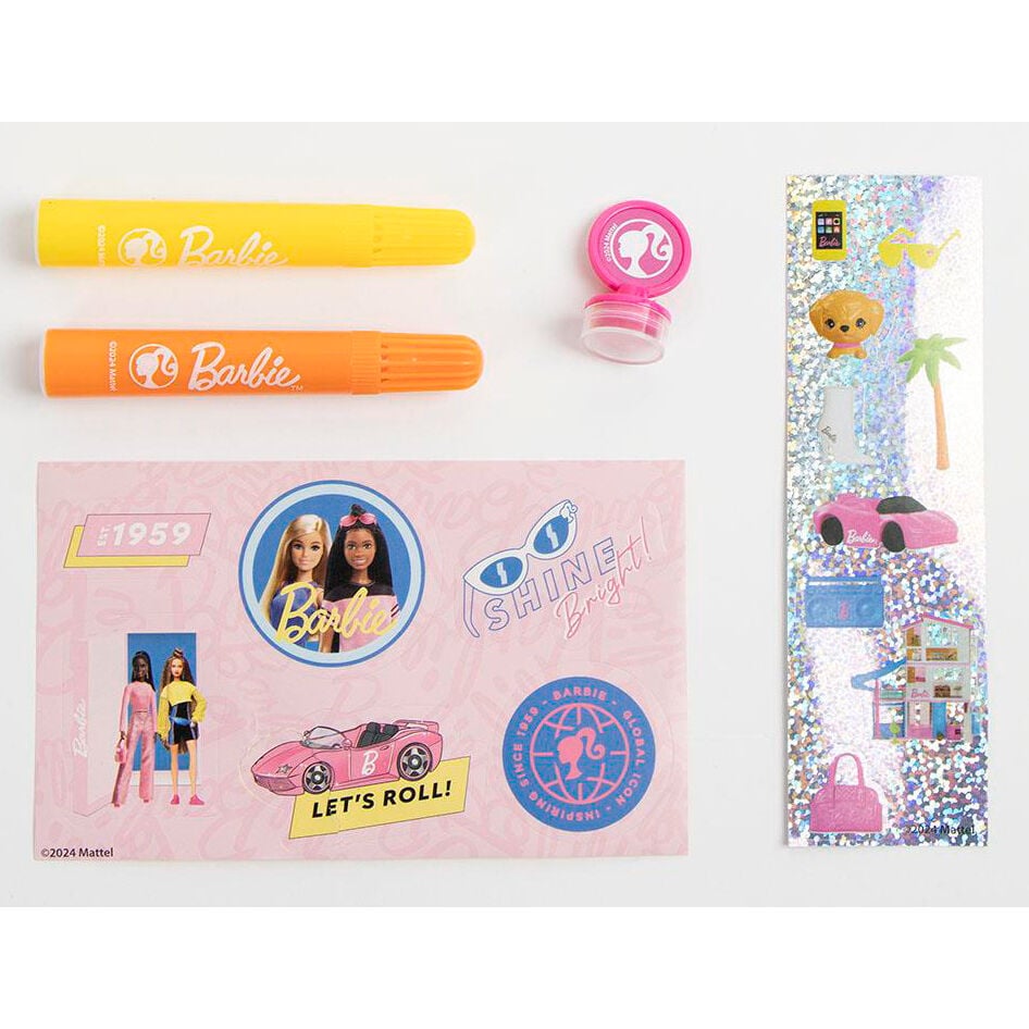 Set papeleria coloreable Barbie CERDÁ