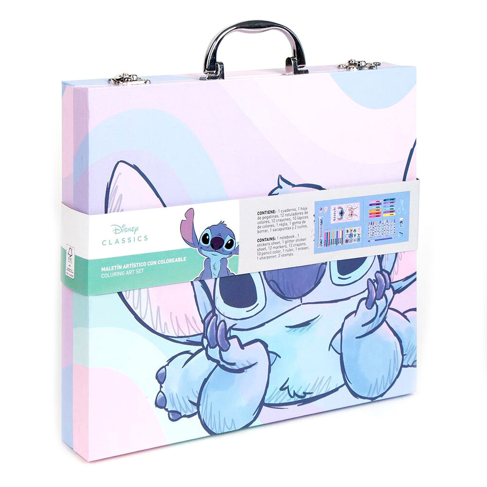 Maletin papeleria coloreable Stitch Disney CERDÁ
