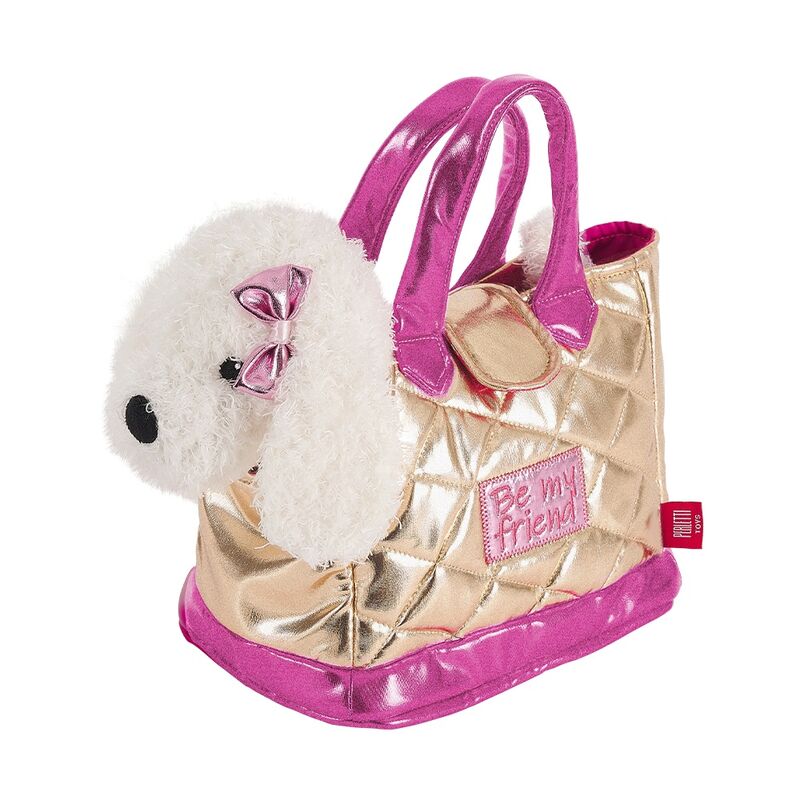 Bolso mano + peluche Dorado perro Didi 28cm PERLETTI