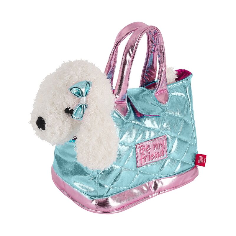 Bolso mano + peluche Azul perro Didi 28cm PERLETTI