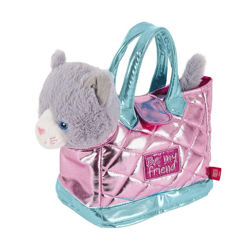 Bolso mano + peluche Rosa gato Coco 28cm PERLETTI