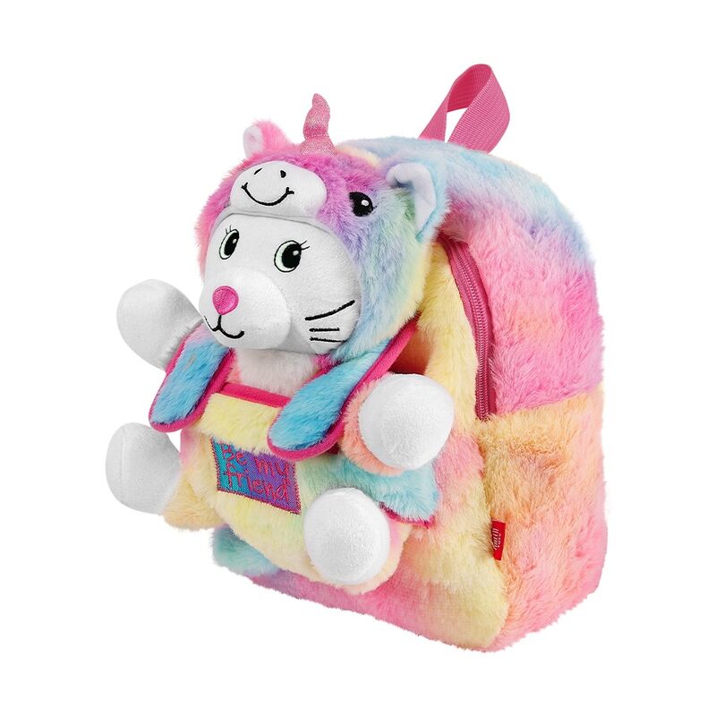 Mochila + peluche gato Emi 27cm PERLETTI